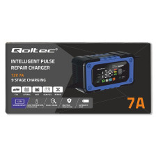 Qoltec Ładowarka Prostownik z funkcją naprawy 12V 7A LED 4 tryby Mocny
