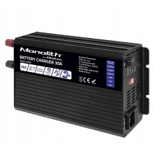 Qoltec Inteligenta Ładowarka Monolith LiFePO4 AGM GEL 30A 12V