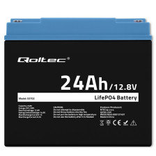 AKUMULATOR BATERIA LITOWA QOLTEC LiFePO4 12.8V 12V 24AH (24A) BMS 2.8KG