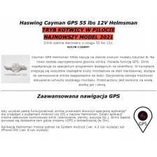 Silnik elektryczny dziobowy Haswing Cayman B 55 lb GPS